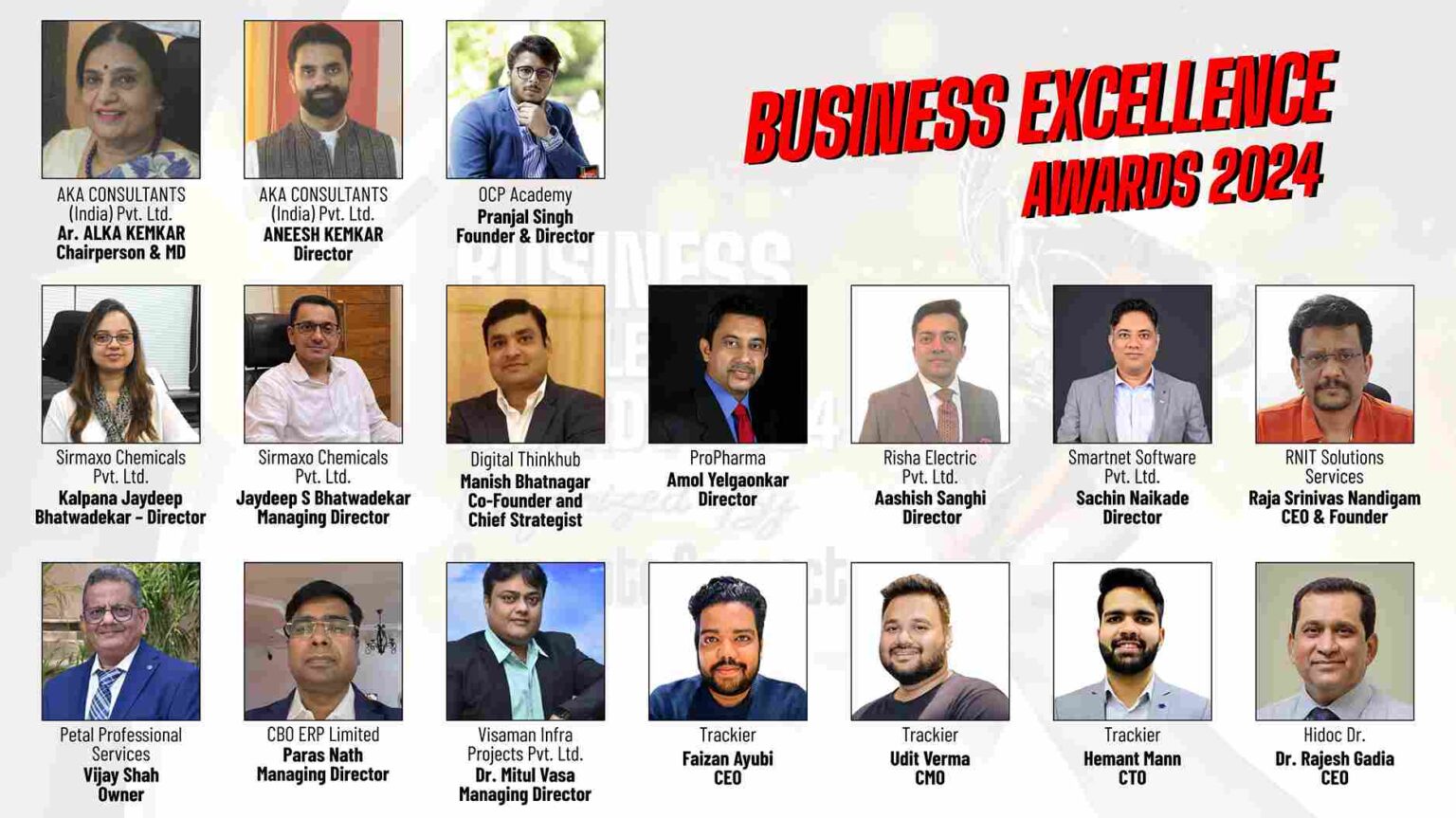 Business Excellence Awards 2024 organized by Corporate Connect