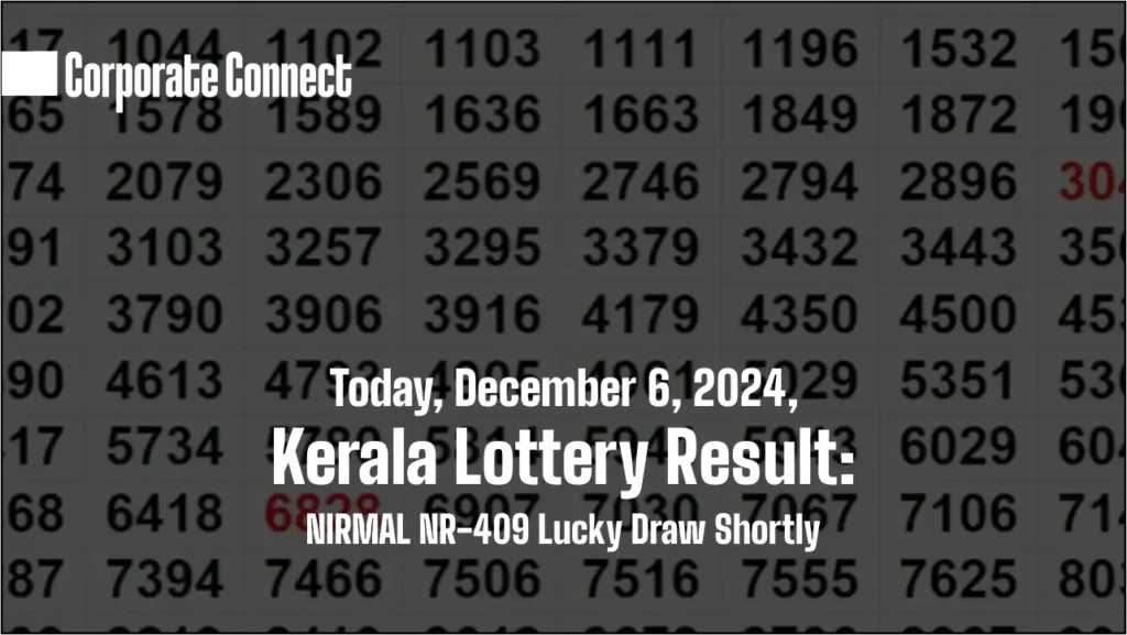 Kerala Lottery Result Live for Today, December 6, 2024 (SHORTLY): The results of the NIRMAL NR-409 Friday Lucky Draw will be released shortly at 3 PM. View the Complete Winners List