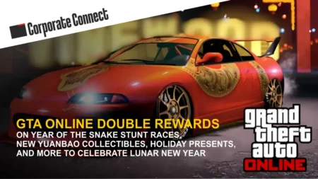 GTA Online Double Rewards on Year of the Snake Stunt Races, New Yuanbao Collectibles, Holiday Presents, and More to Celebrate Lunar New Year