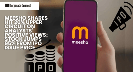 Today Meesho shares hit 20% upper circuit on analysts’ positive views; stock jumps 95% from IPO issue price Today Meesho shares hit 20% upper circuit on analysts' positive views; stock jumps 95% from IPO issue price