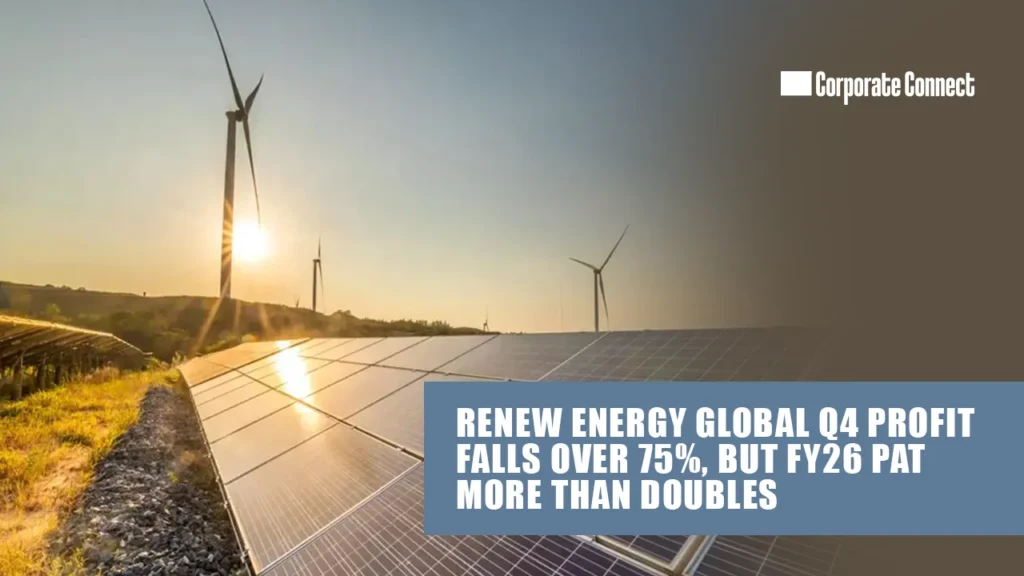 ReNew Energy Global Q4 Profit Falls Over 75%, But FY26 PAT More Than Doubles ReNew Energy Global Q4 Profit Falls Over 75%, But FY26 PAT More Than Doubles