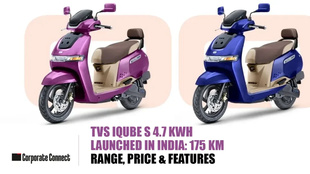 TVS iQube S 4.7 kWh Launched in India: 175 km Range, Price & Features